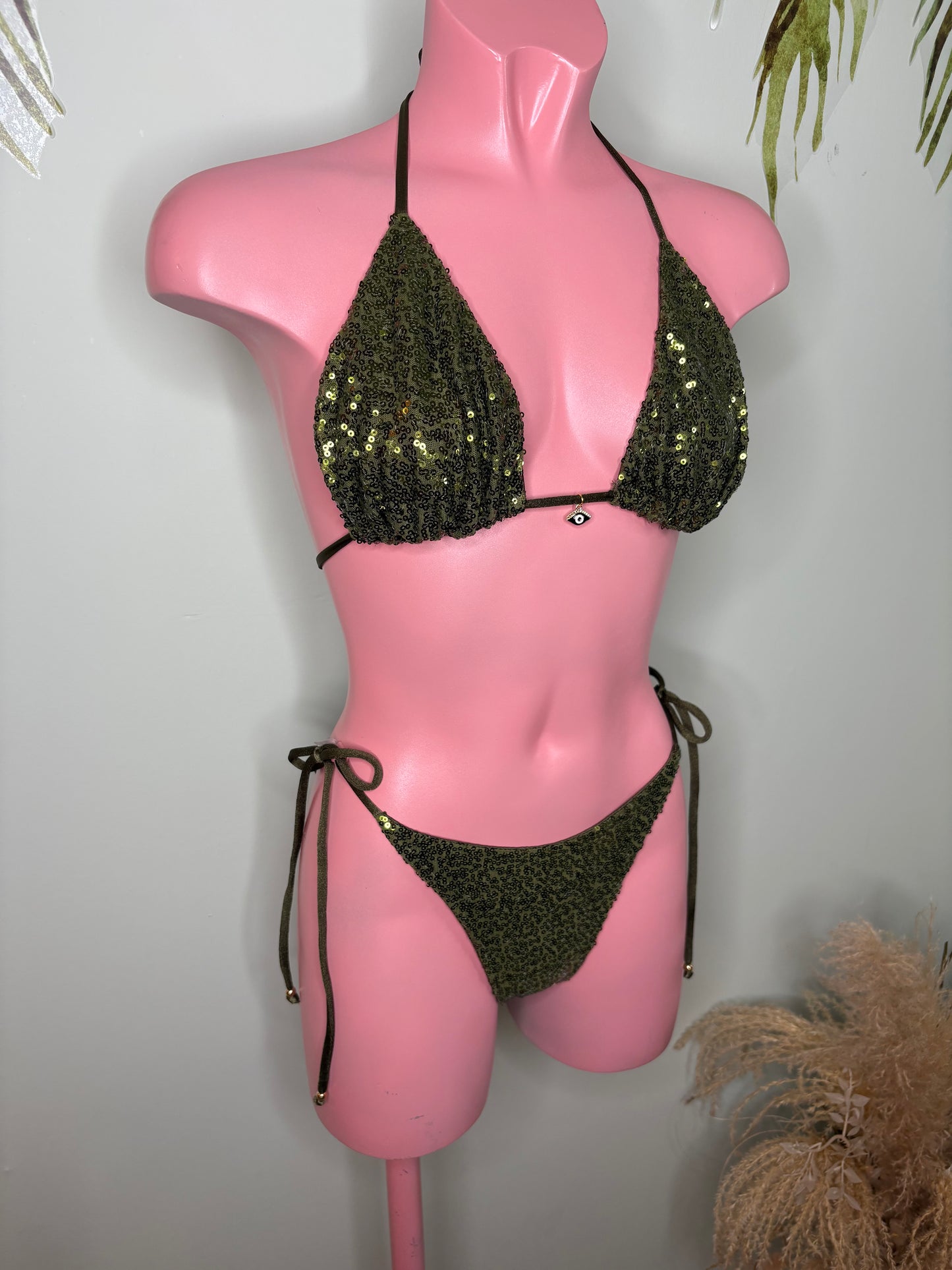 SEQUIN Triangle Bikini / Emily Top 🧵 MADE TO ORDER 🪡