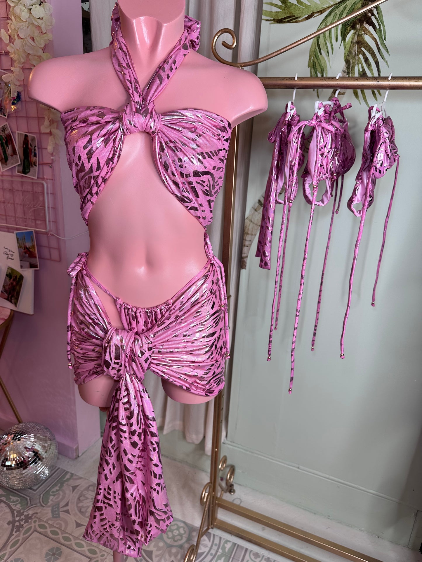 Metallic pink/blue/gold knot top ONLY đź’« MADE TO ORDER