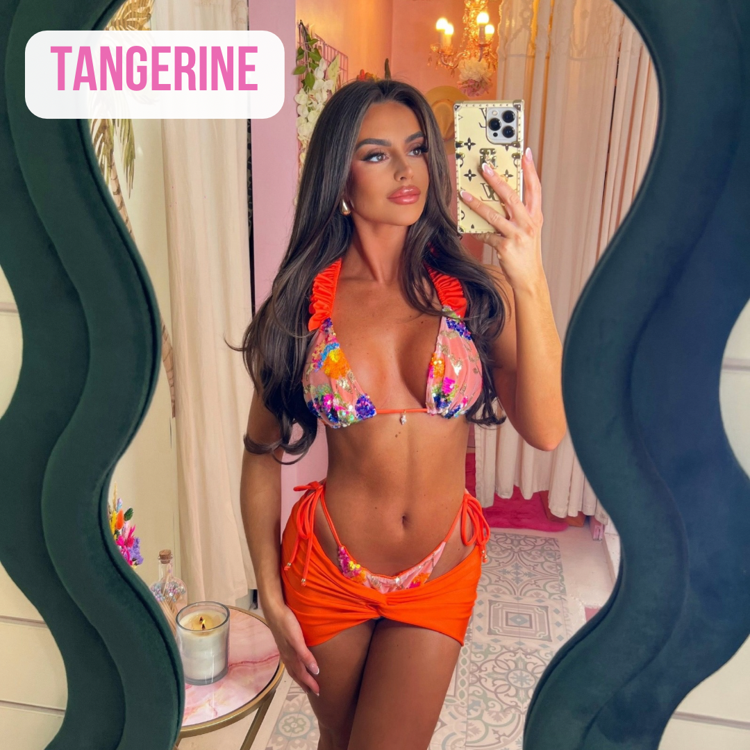 MULTI COLOUR SEQUIN Triangle Bikini 🧵 MADE TO ORDER 🪡