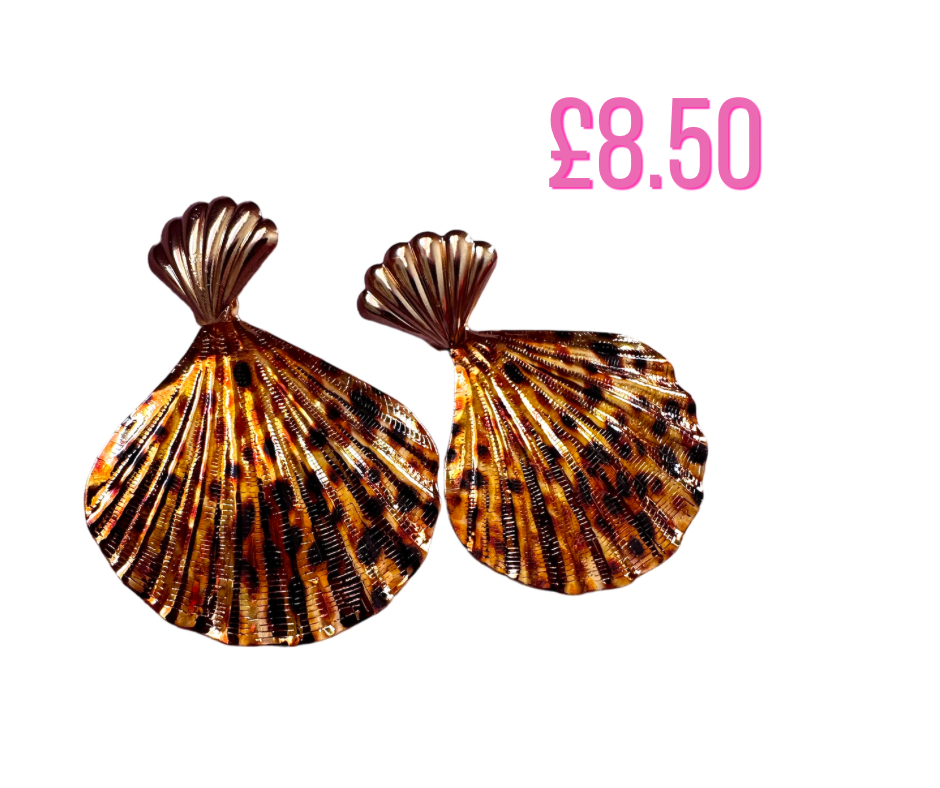 Jewellery leopard shell earrings 🐆
