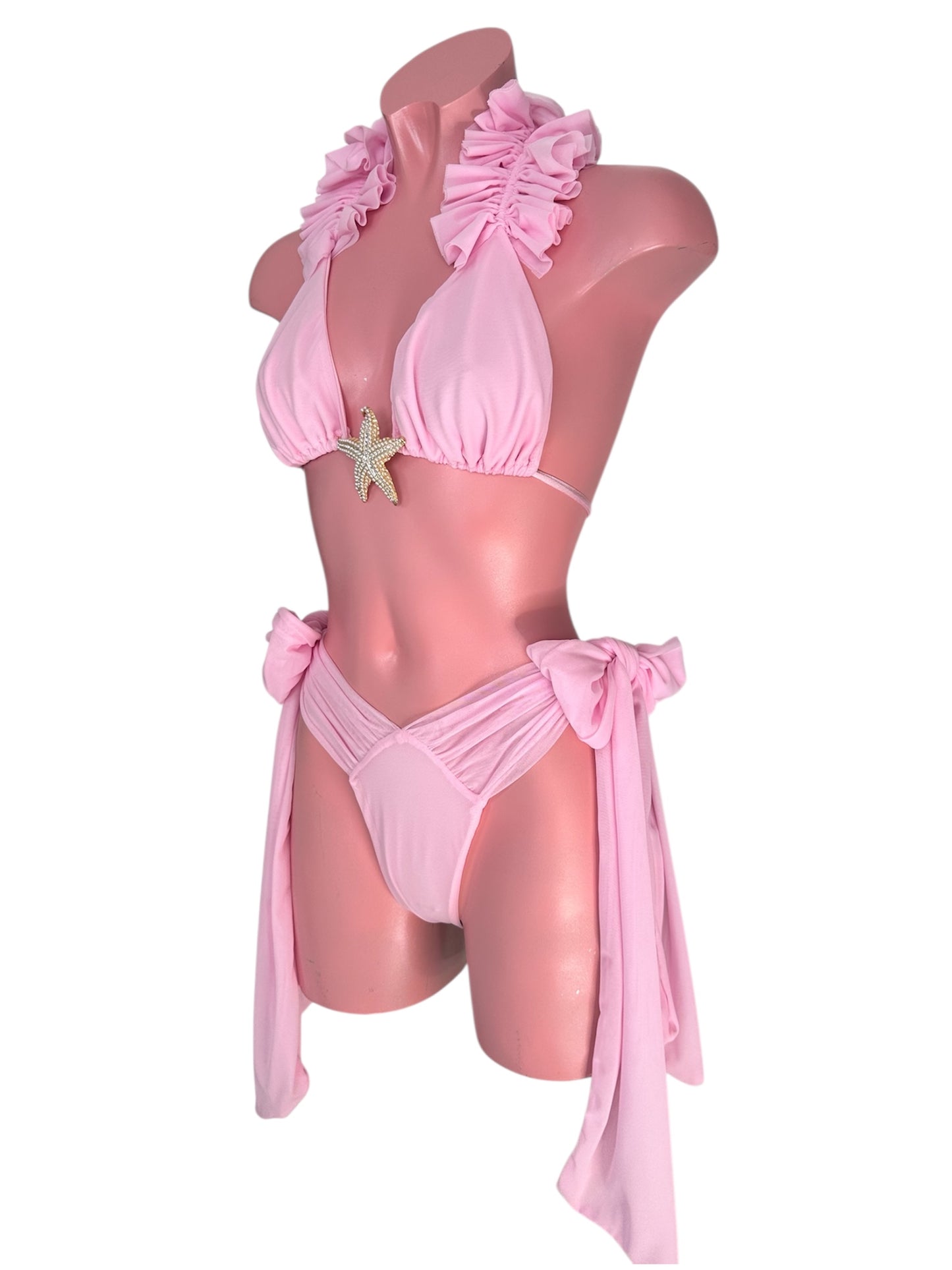 PLAIN MESH Triangle Gracie Bikini with Beau Bottoms 🧵 MADE TO ORDER 🪡