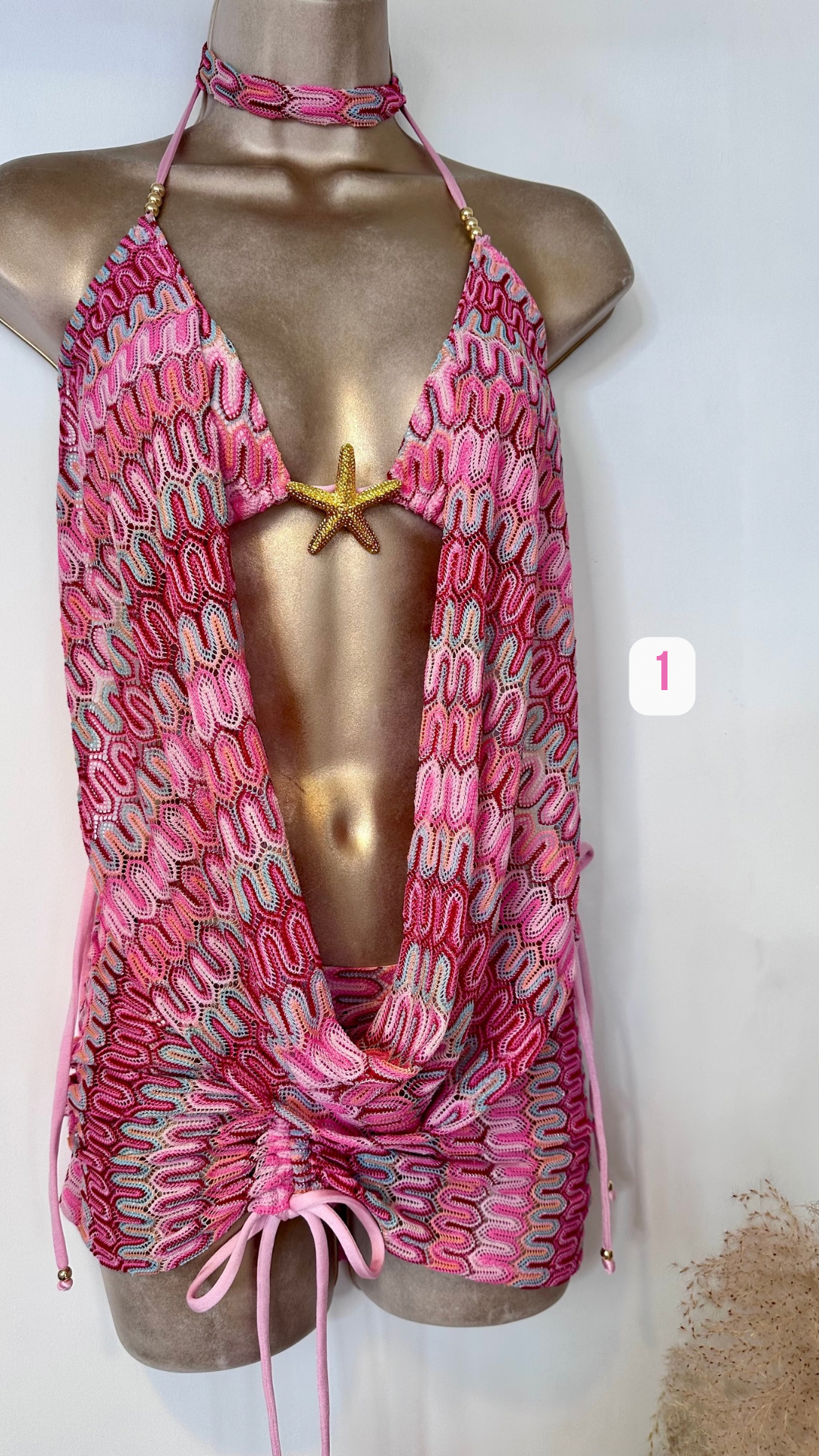 Lulu triangle bikini with drape / Choker / Ella skirt 5 COLOURS 🧵 MADE TO ORDER 🪡