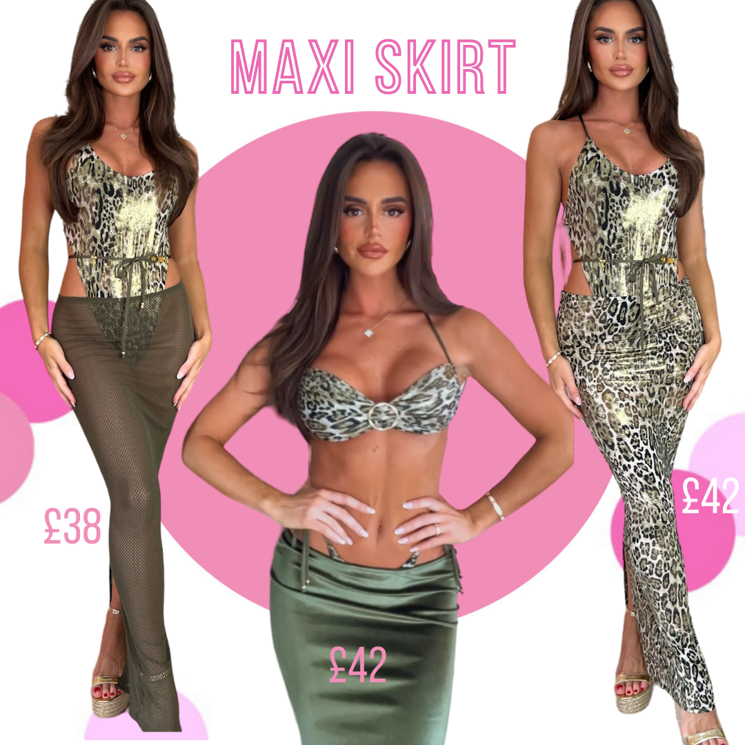 Velvet OLIVE or GREY maxi skirt đź’š