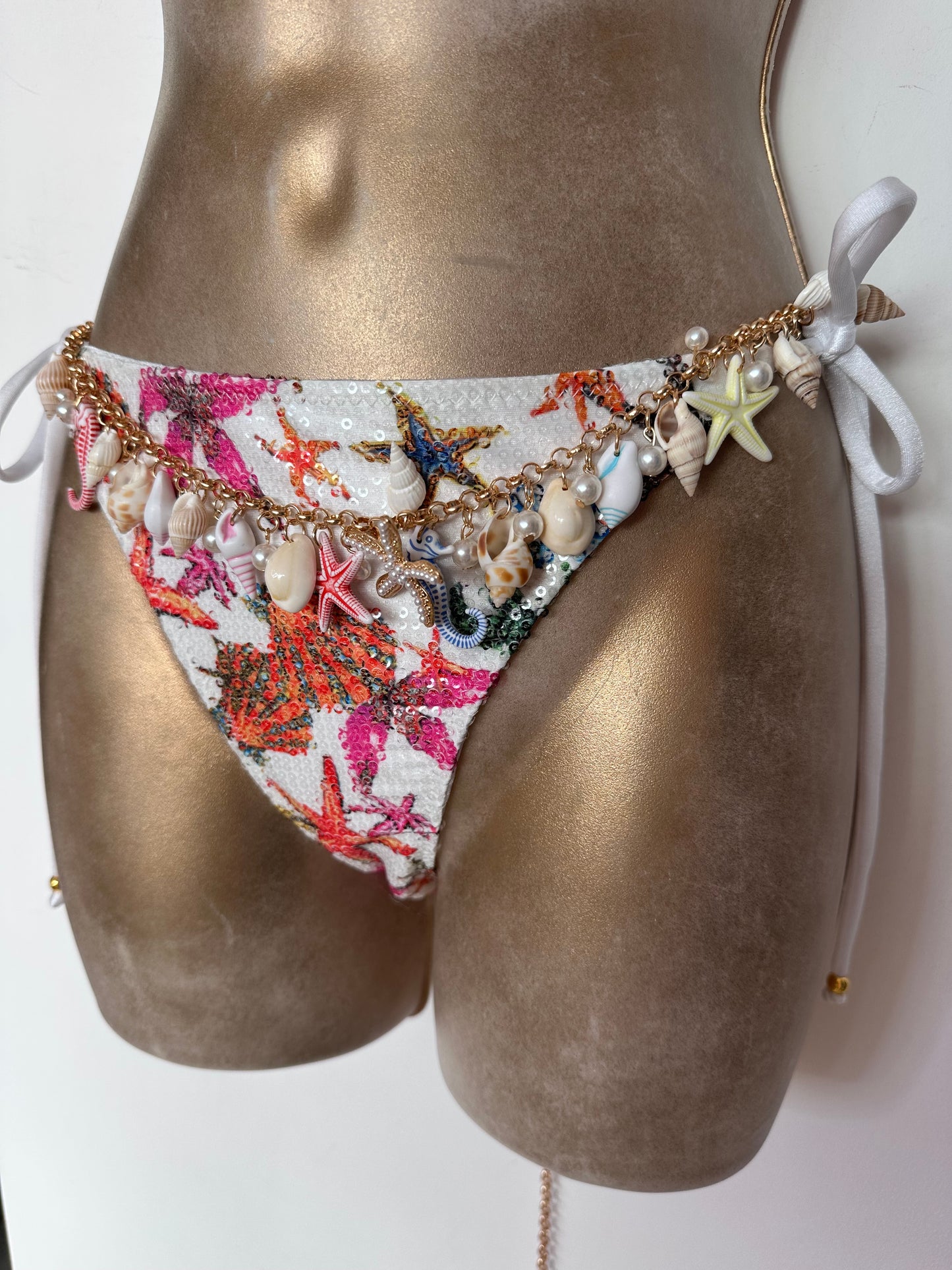 Belly Chain - Gold Large Shells & Seahorse 🐚