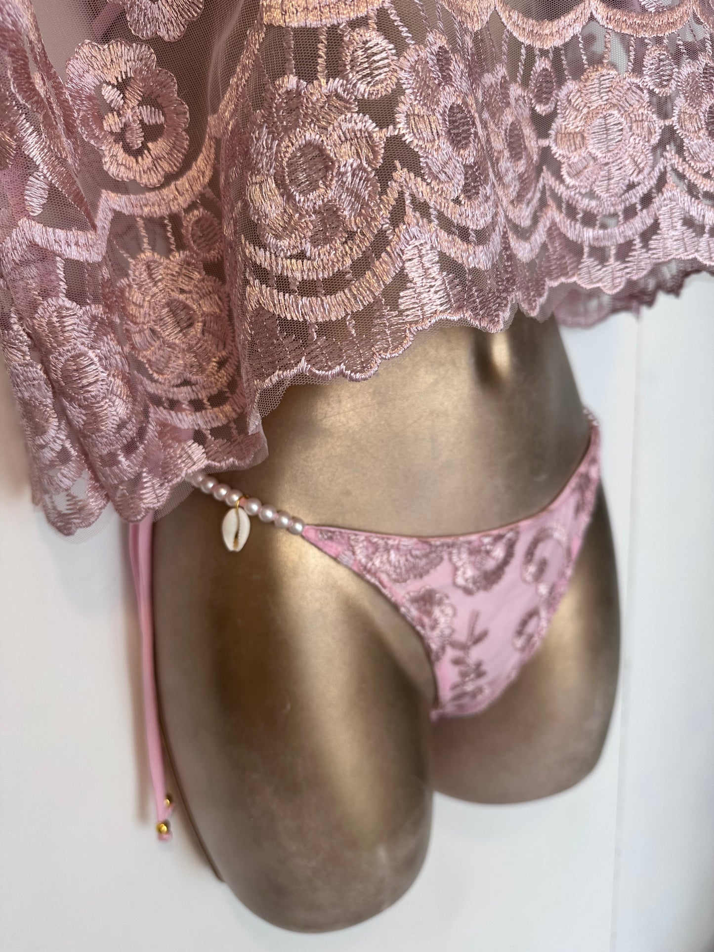 PEARLESCENT COLLECTION Lace Bikini / Roxy Top ✨LAST CHANCE✨