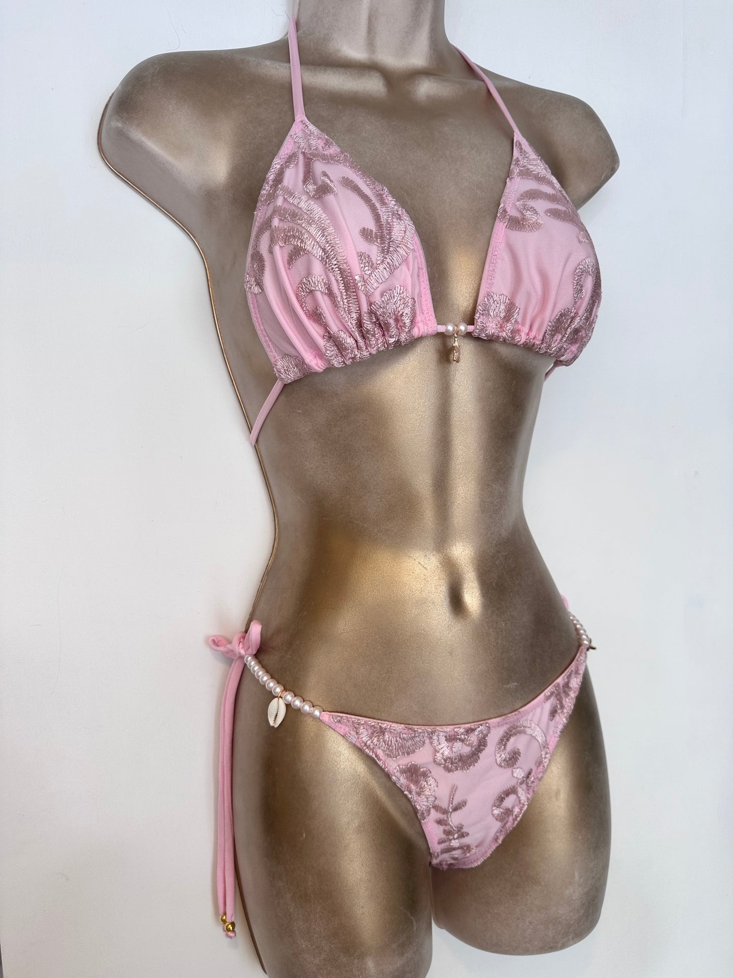 PEARLESCENT COLLECTION Lace Bikini / Roxy Top ✨LAST CHANCE✨