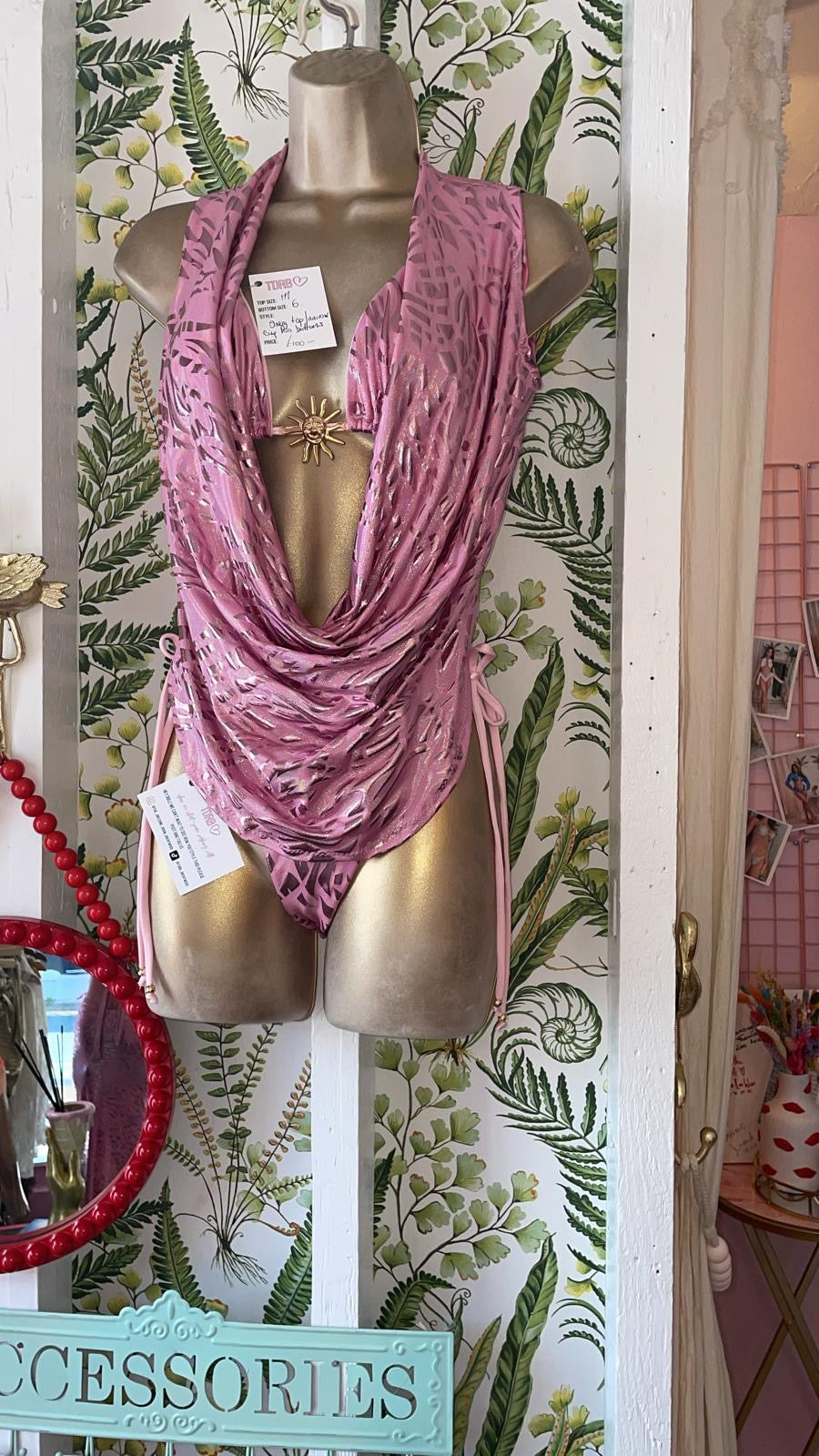 Metallic Disco traingle bikini / Luna top 🧵 MADE TO ORDER 🪡