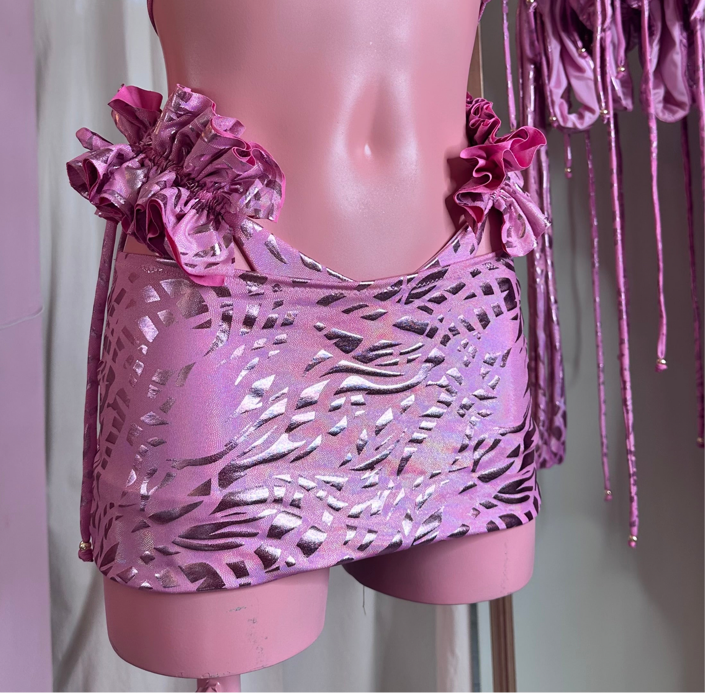 Metallic Disco mini skirt 🧵 MADE TO ORDER 🪡