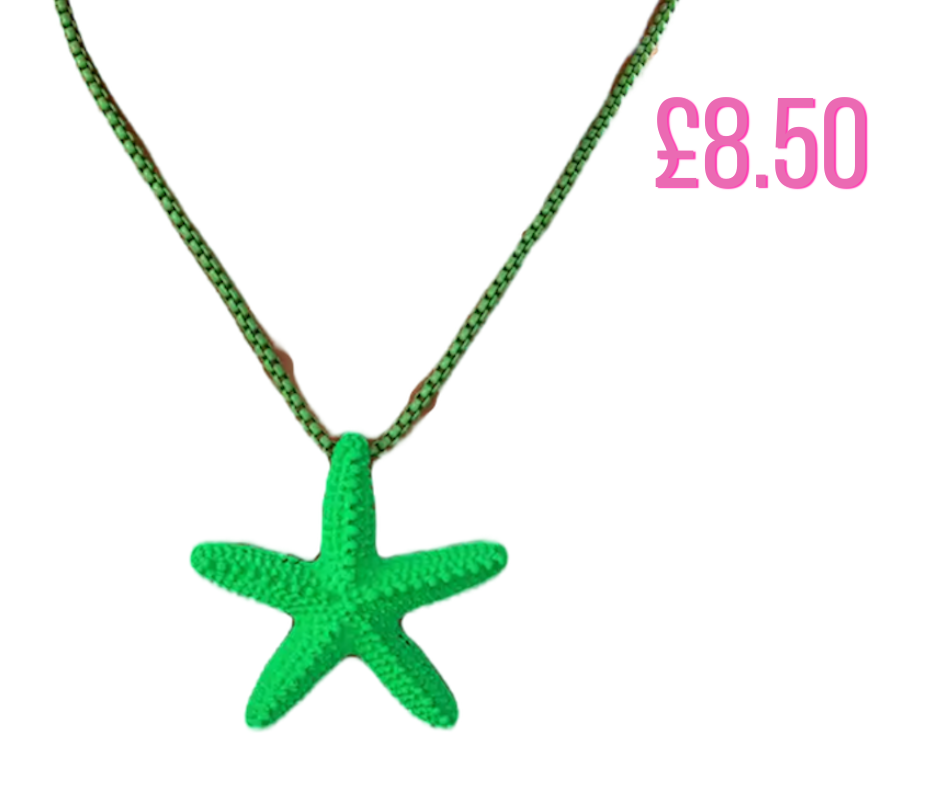 Jewellery Metal starfish pendant necklace ⭐️ 3 colours