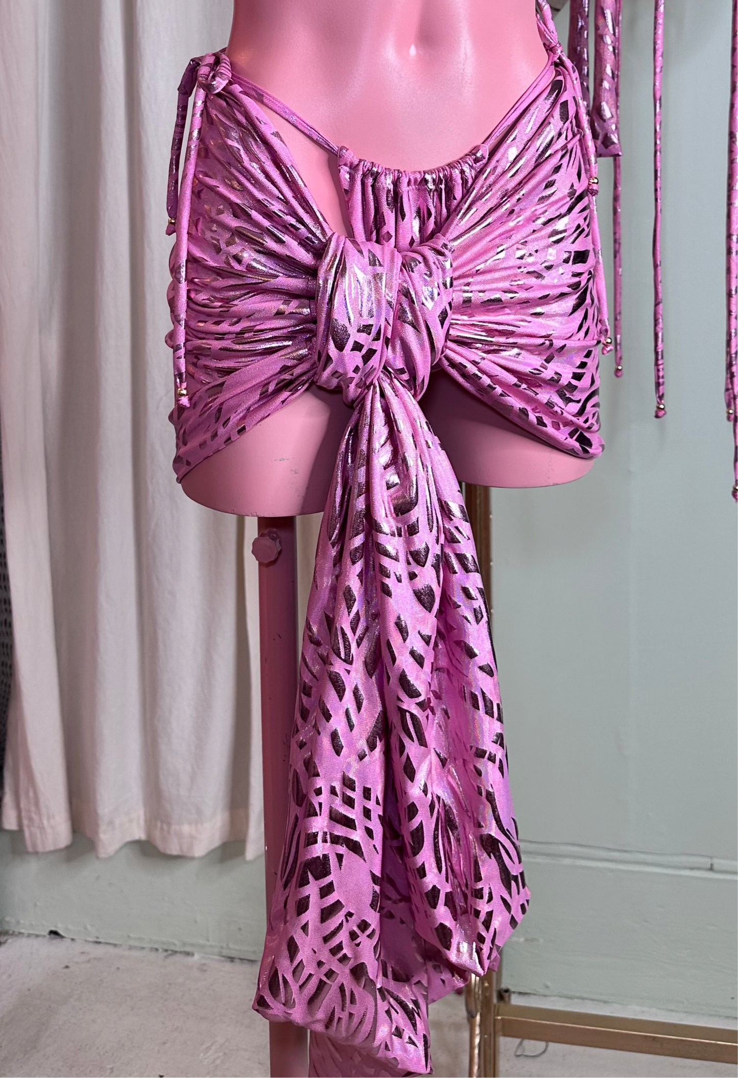 Metallic Disco Nelly knot skirt ONLY đź’« MADE TO ORDER