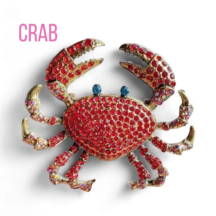 Add on Seahorse and Crab Brooches for Bikinis