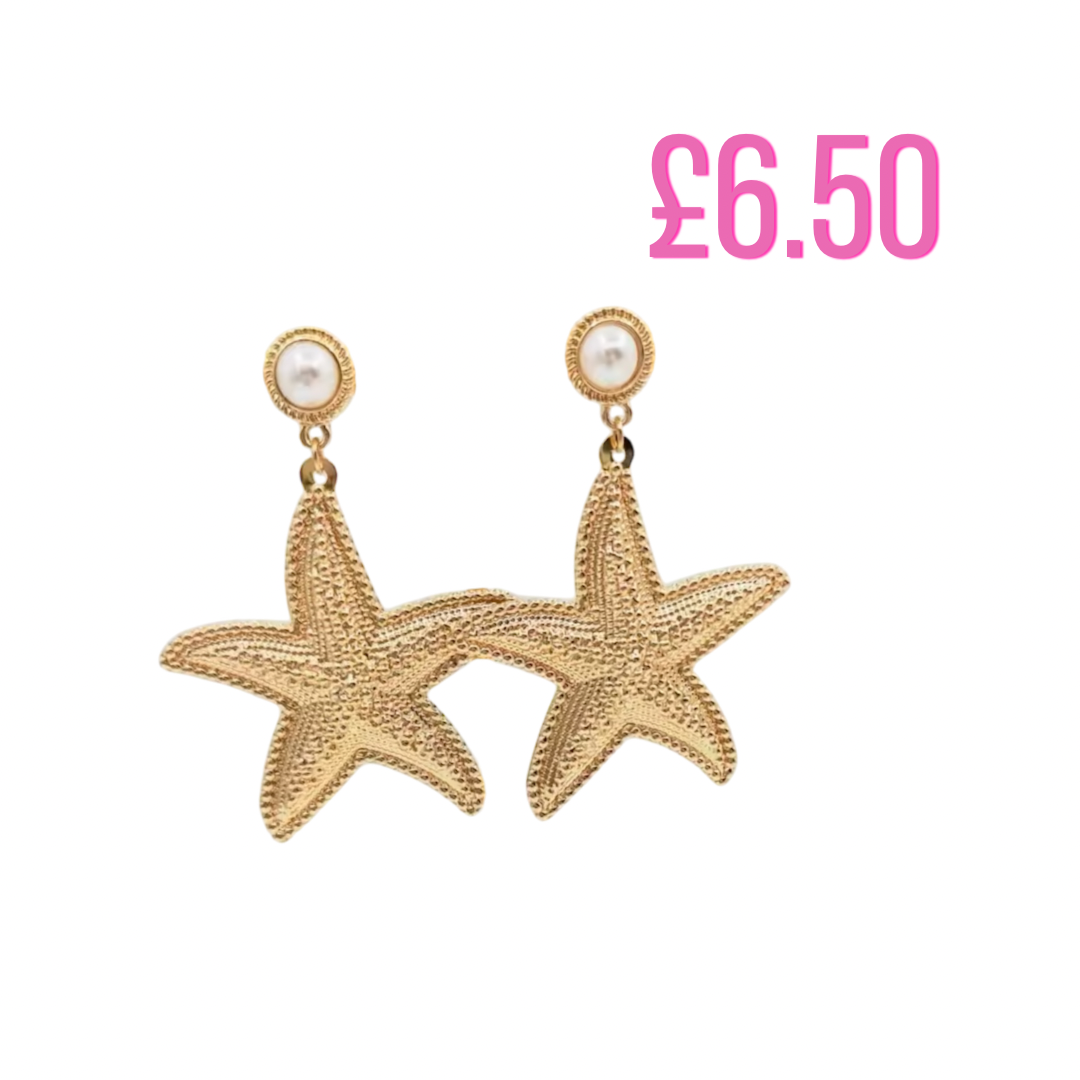 Jewellery Pearl Starfish droplet earrings ⭐️🐚