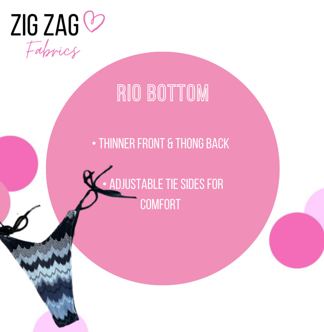 Zigzag Triangle top knot bottoms bikini 🧵MADE TO ORDER 🪡