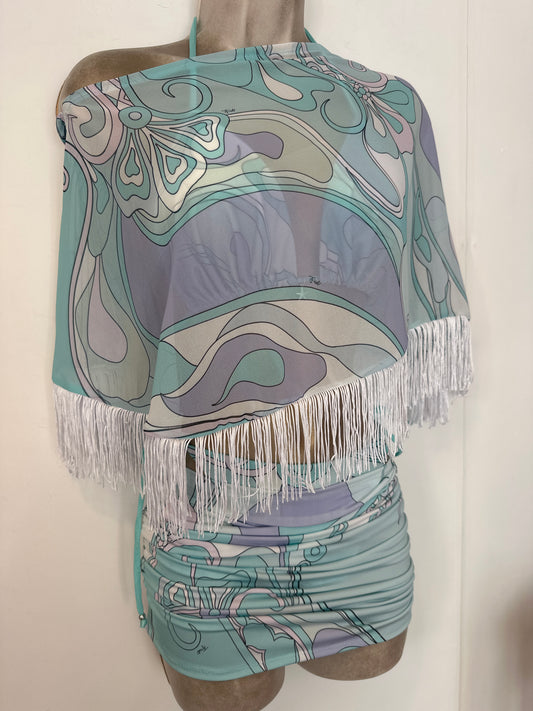Triangle Bikini / Chloe Cape / Ruby Skirt / head tie