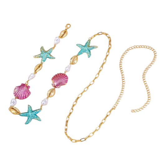 Belly Chain - Gold Large coloured Shells 🐚