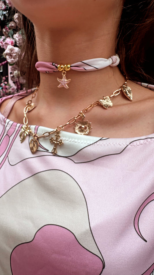 SWIRL Choker with Charm 🧵 MADE TO ORDER 🪡