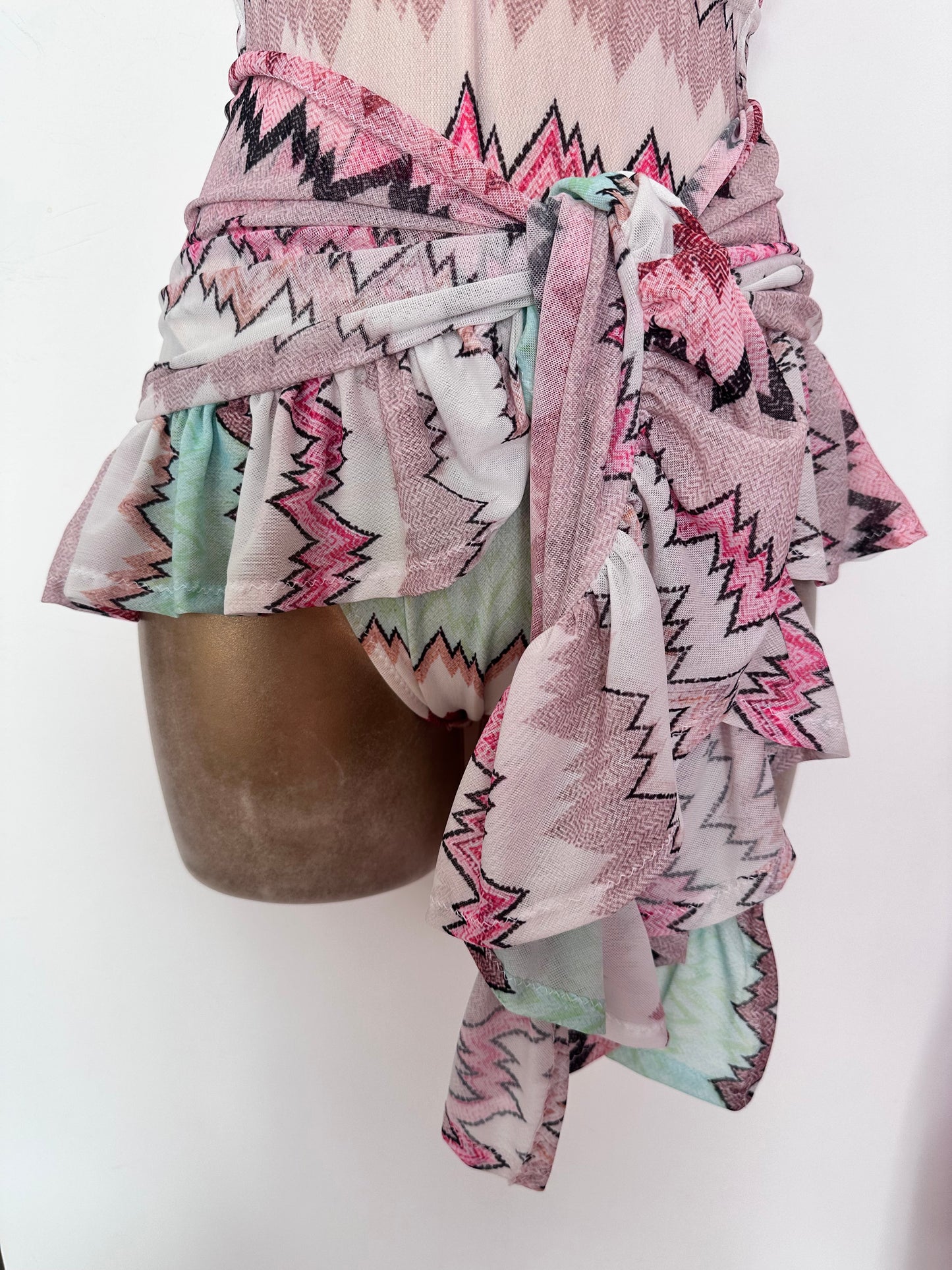 PRINT MESH Frill Sarong - 2 lengths🧵 MADE TO ORDER 🪡