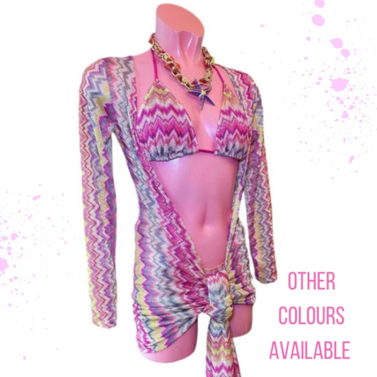 Zigzag Bikini & Nina beach Dress 🧵 MADE TO ORDER 🪡