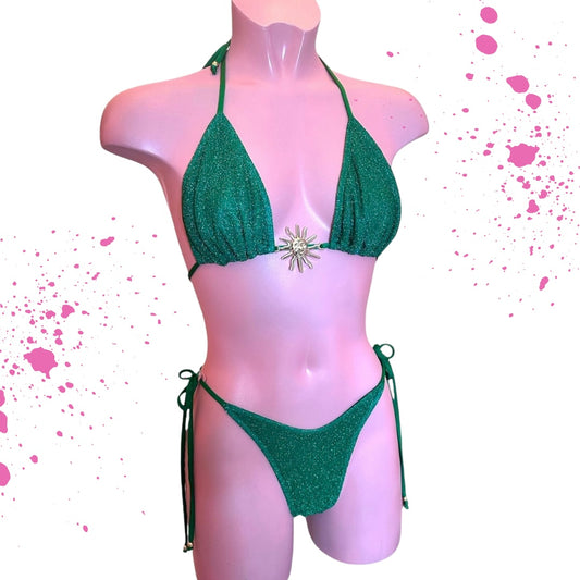 GLITTER triangle bikini 🧵 MADE TO ORDER 🪡
