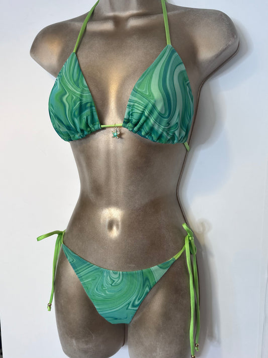PRINT MESH Triangle Bikini🧵 MADE TO ORDER 🪡