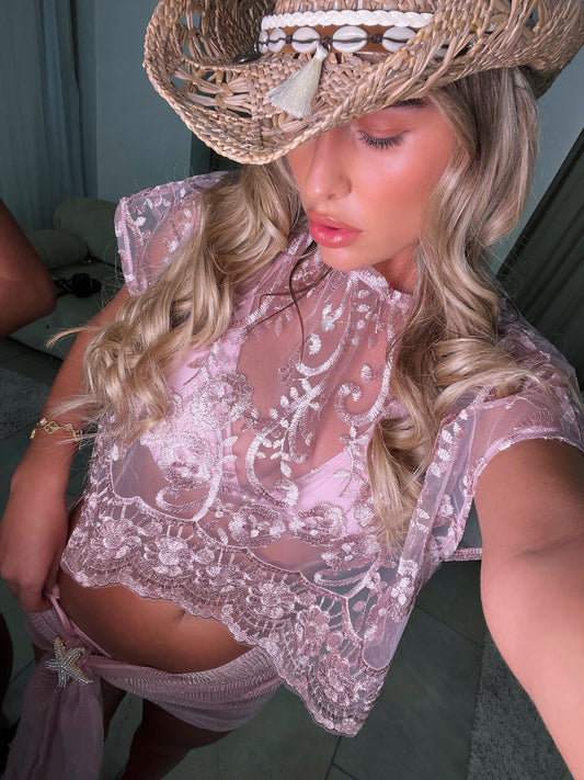 PEARLESCENT COLLECTION Lace Bikini / Roxy Top ✨LAST CHANCE✨