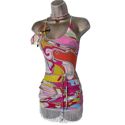 LYCRA FULL SET - Braide Swimsuit / Kitty skirt 🧵 Made to order 🪡