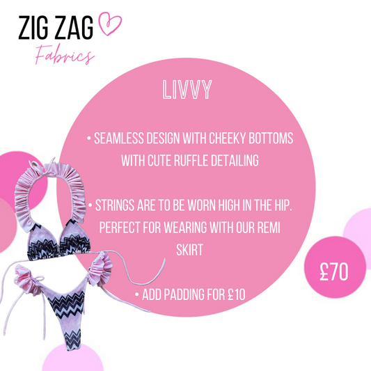 Zigzag Livvy Frill Bikini 👙 MADE TO ORDER