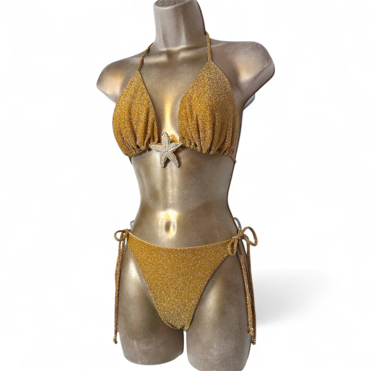 GLITTER Triangle Bikini GLITTER strings 🧵 MADE TO ORDER 🪡