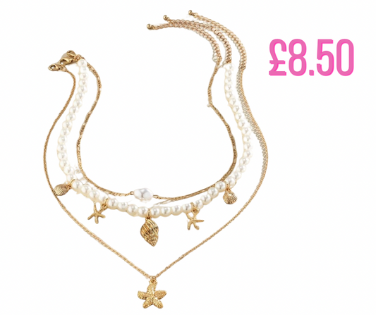 Jewellery pearl starfish and shell necklaces  🐚