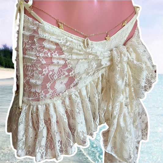 LACE Frill Sarong 🧵 MADE TO ORDER 🪡