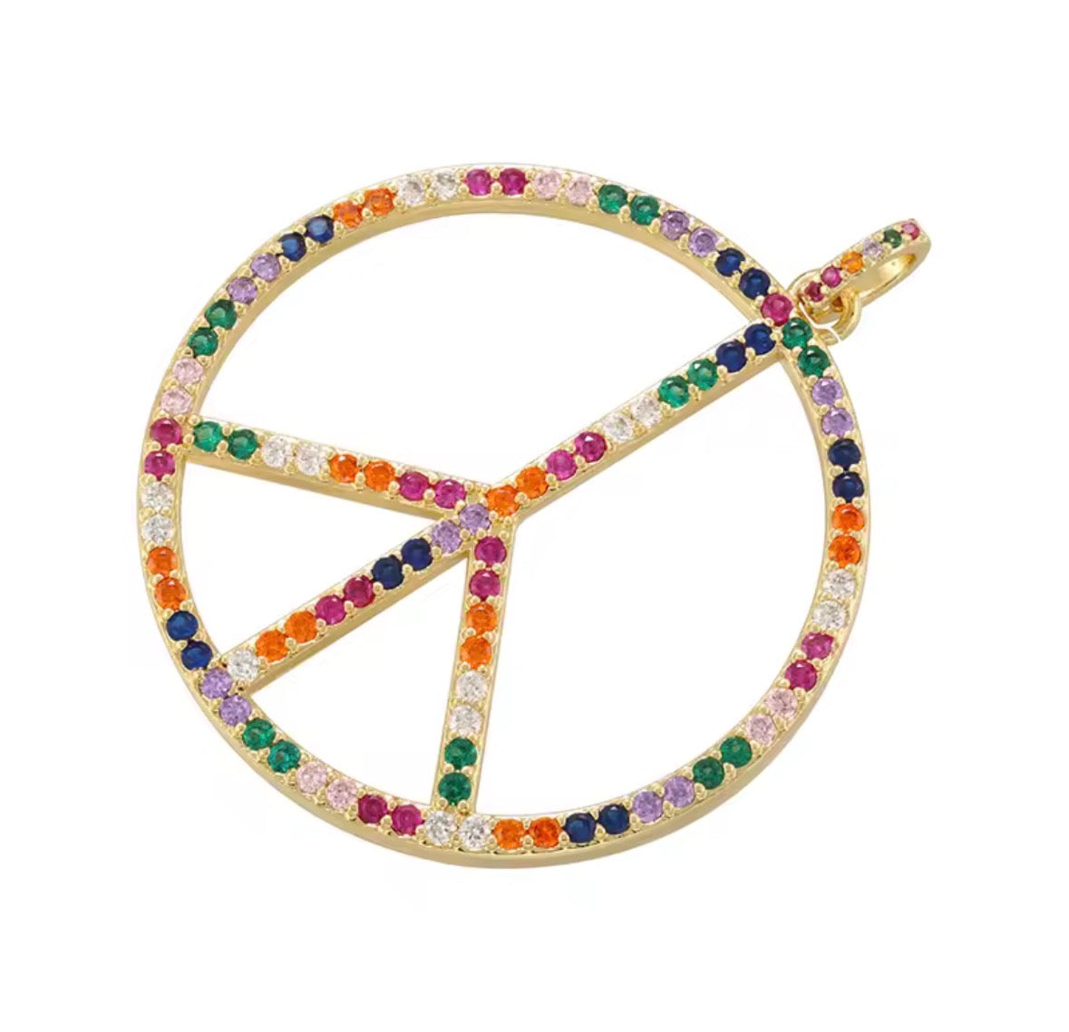 Large Peace Charm for string bikini