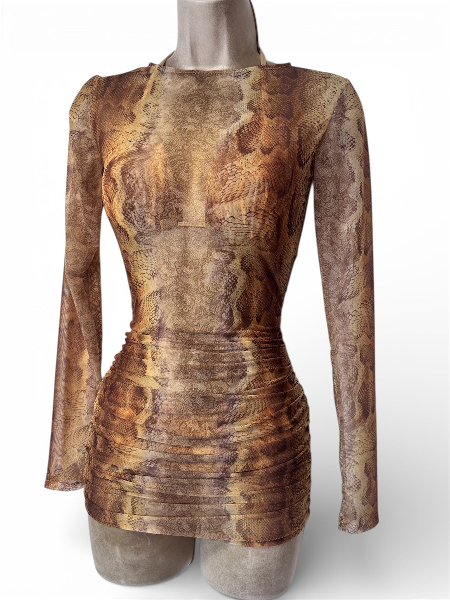 Print Mesh Celine Dress 🧵 MADE TO ORDER 🪡