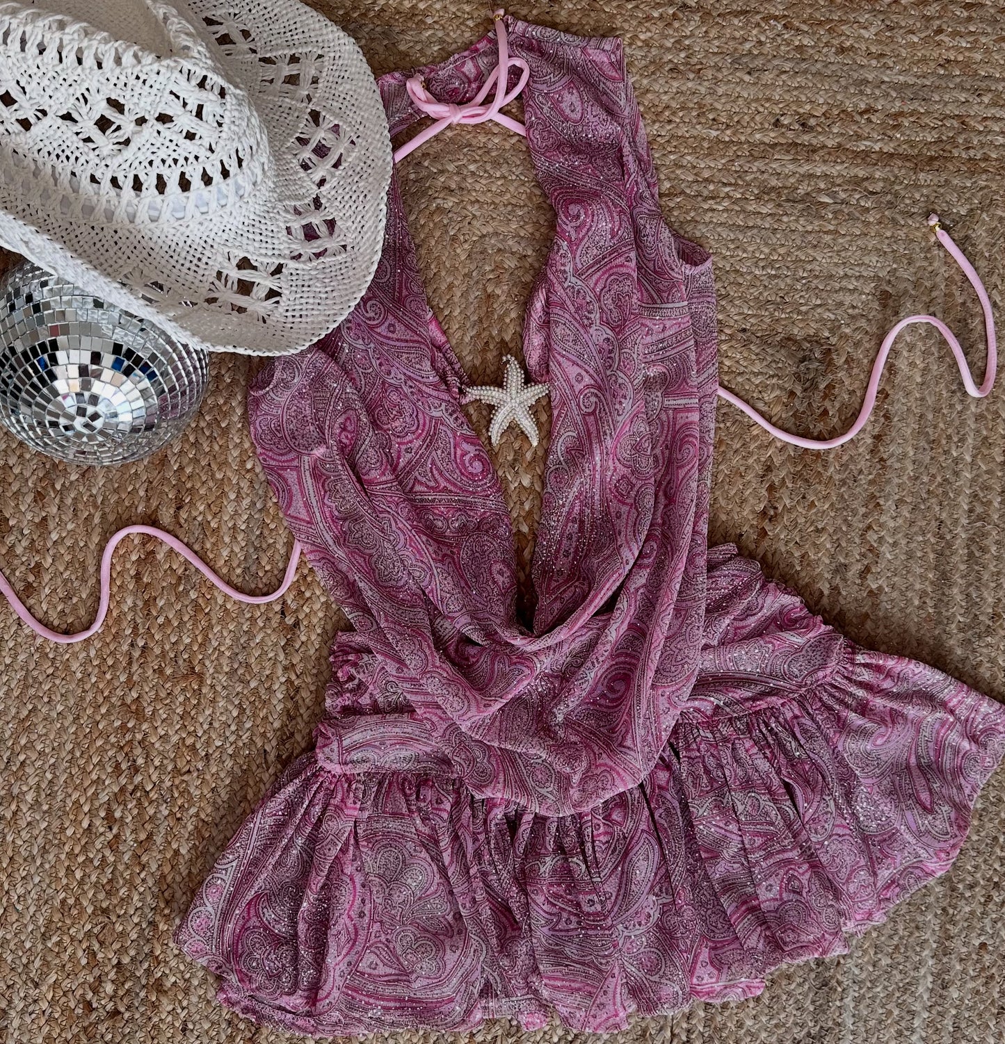 PRINT MESH Luna top / Triangle Bikini / Ruched Rara skirt  🧵 MADE TO ORDER 🪡
