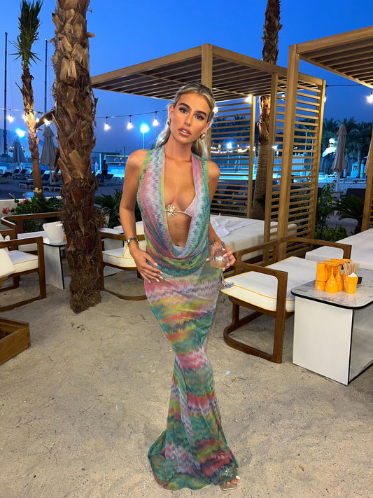 PRINT MESH Luna top /  Fish Tail maxi skirt 🧵 MADE TO ORDER 🪡