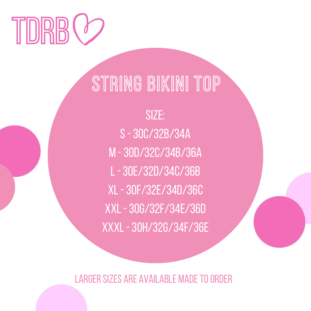 GLITTER PINK triangle bikini / wrap sarong / choker